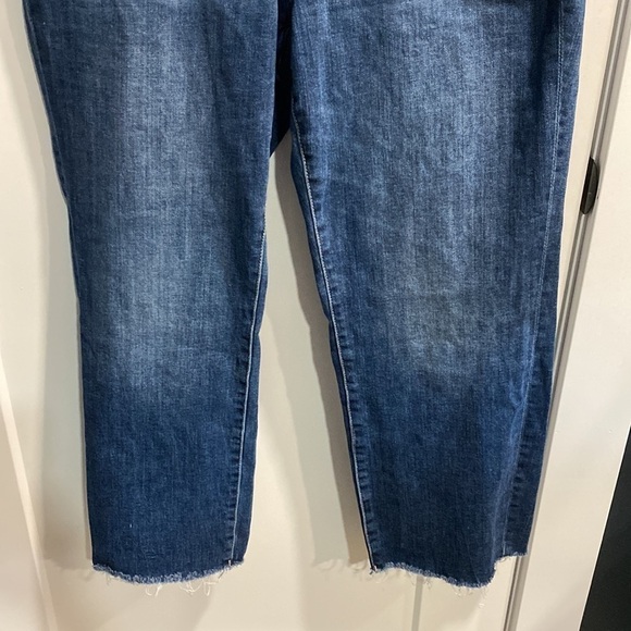 DL1961 Mara Ankle High Rise Instasculpt Straight Distressed Jeans Size 14 - Picture 6 of 16